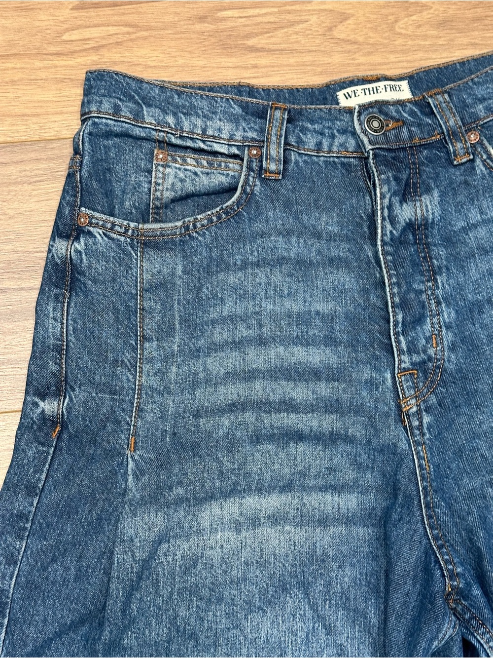 We the Free Old West Slouchy High Rise Wide Leg Size 31 Short - Picture 5 of 16